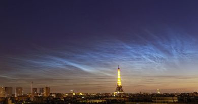 Nuages noctilucides sur Paris