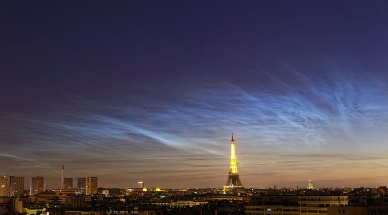 Nuages noctilucides sur Paris